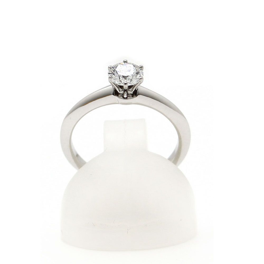 中古美品 新品仕上げ済 ティファニー TIFFANY&Co. 指輪 Pt950 ソリティア 1Pダイヤモンド リング 9号 鑑定書付 プラチナ ジュエリー