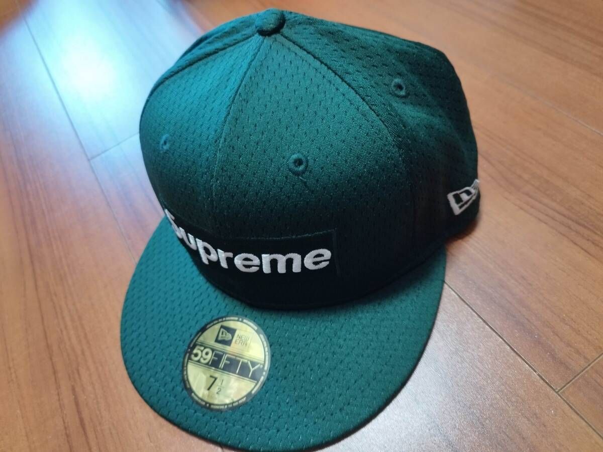 希少 新品未使用 Supreme シュプリーム 18SS Mesh Box Logo New Era Cap メッシュボックスロゴニューエラキャップ