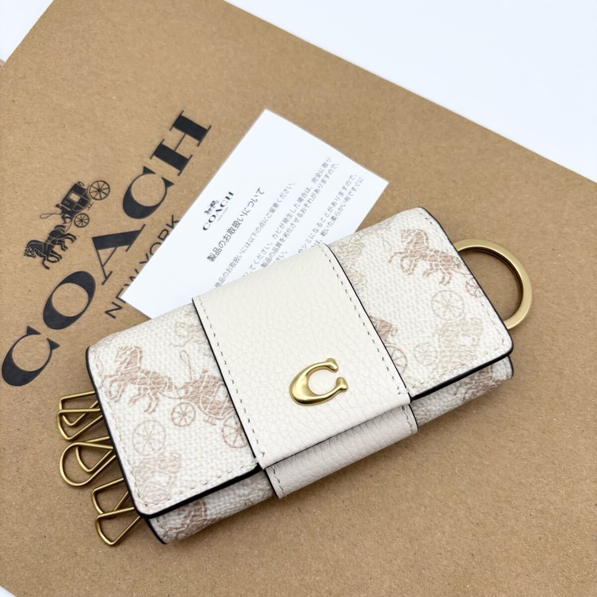 ＊値下げ＊  COACH　キーケース　新品未使用 新品・未使用(ワケあり)】【COACH☆新品】6 リング キー ケース