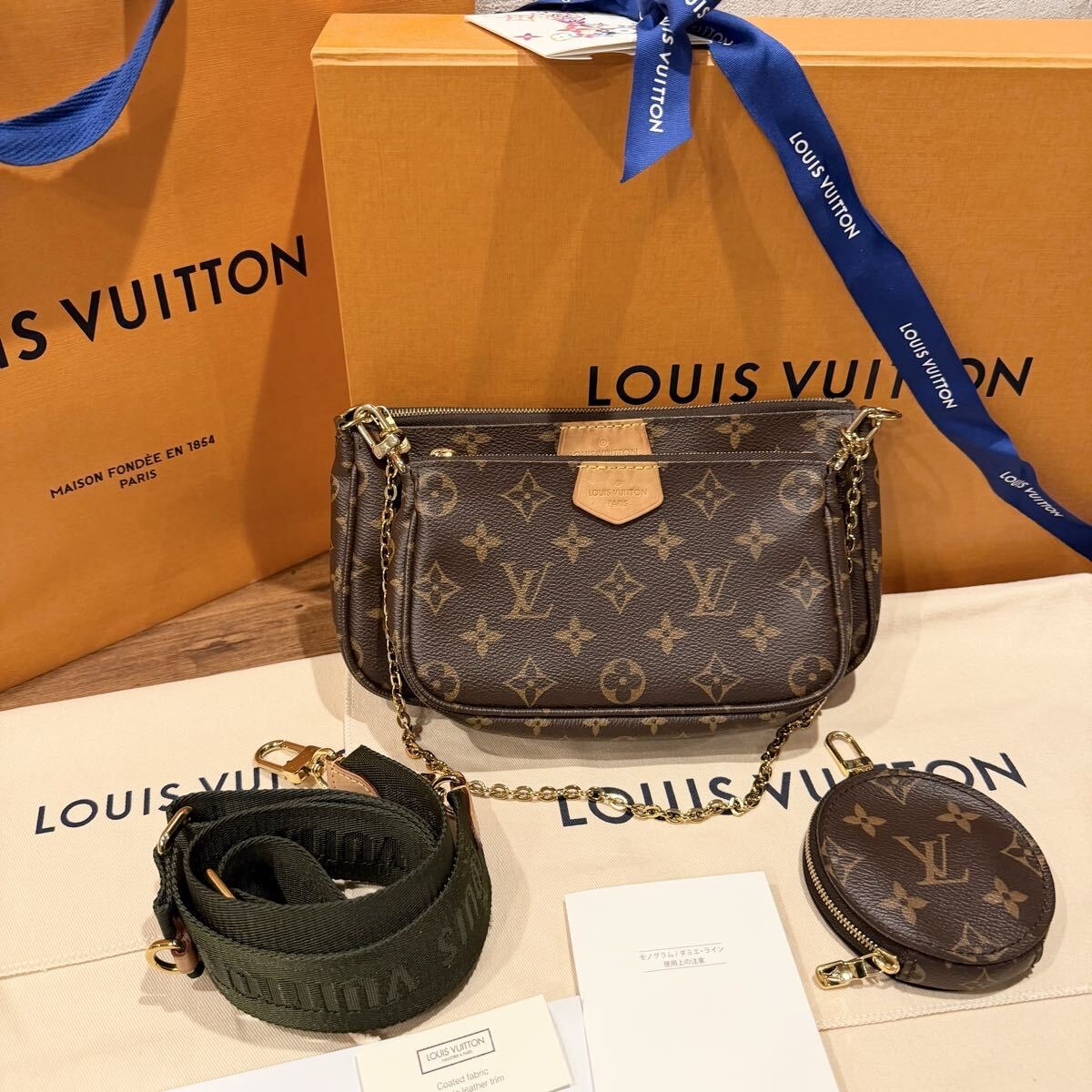 美品 LOUIS VUITTON ミュルティポシェットアクセソワール ヴィトン