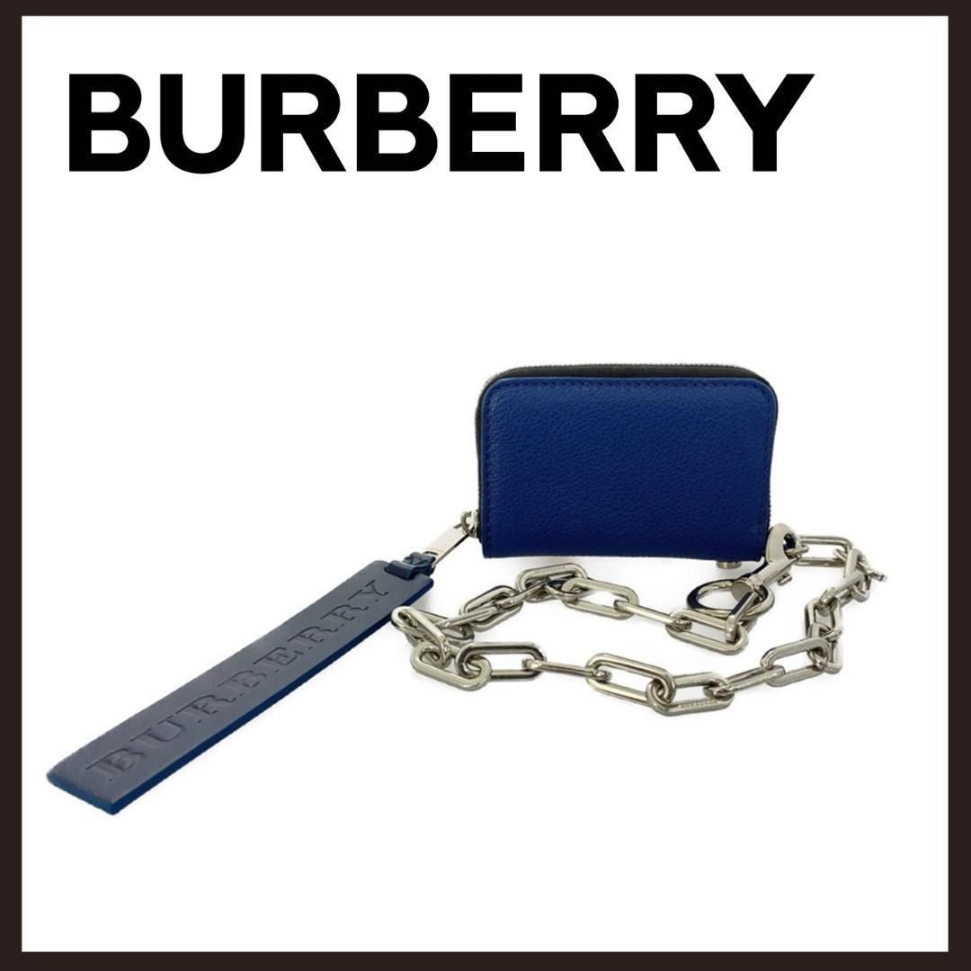 ○★新品 未使用 BURBERRY トビー ジップ コインケース 小銭入れ ネイビー○●