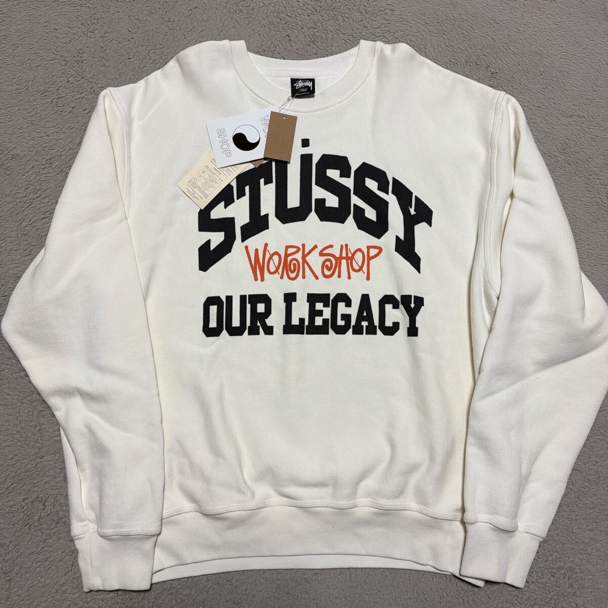 こちら、24ss STUSSY OUR LEGACY WORK SHOP COLLEGIATE CREW PIGMENT DYED スウェット　クルーネック　L