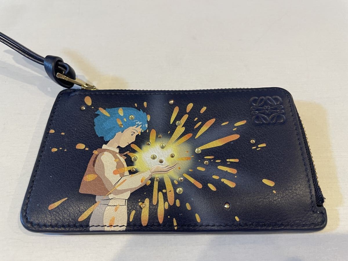 レア　ロエベ　ハウルの動く城コラボ　コインカードホルダー　クラシックスカーフ&クリスタル　ハウル　カルシファー　スタジオジブリ　