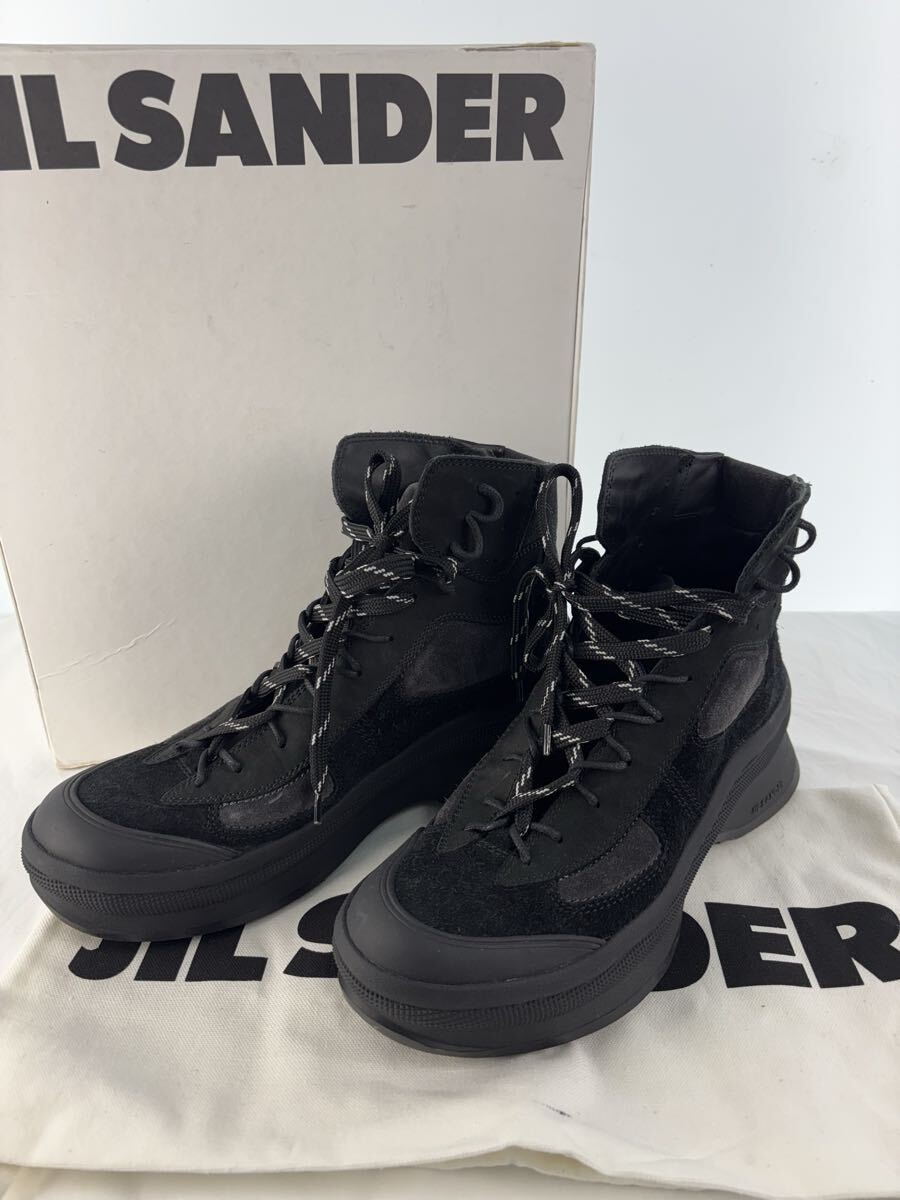 美品 定価17万円 ジルサンダー トレッキングブーツ 40 ブラック グレー JIL SANDER マウンテンブーツ 25cm スニーカー シューズ 黒 靴