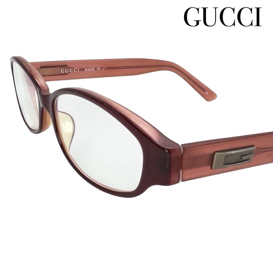 GUCCI グッチ 度入り メガネ 眼鏡 めがね メンズ レディース レッド 赤