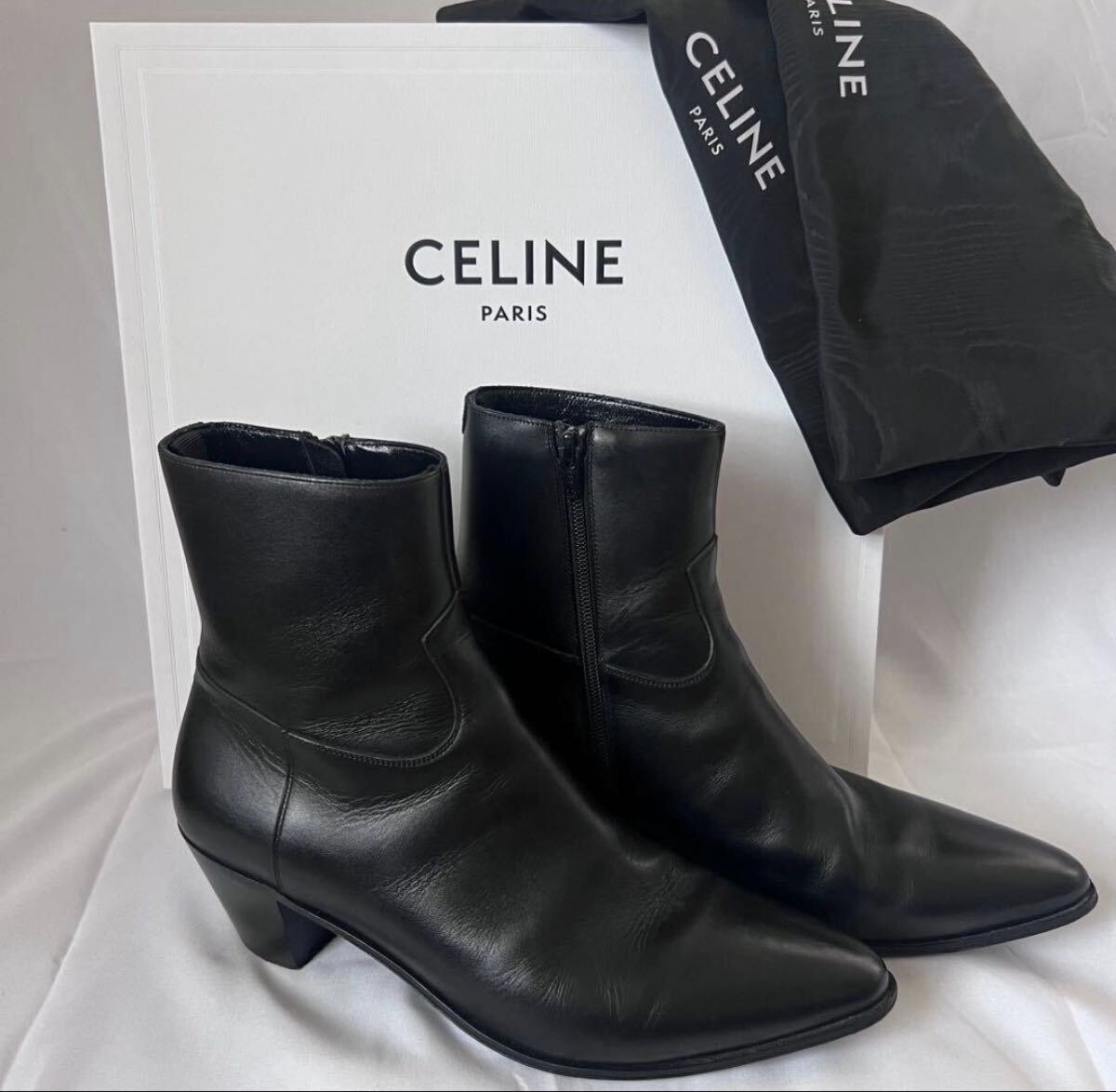 付属品完品 CELINEセリーヌ ジャクノ サイドジップ41 サイドジップ 