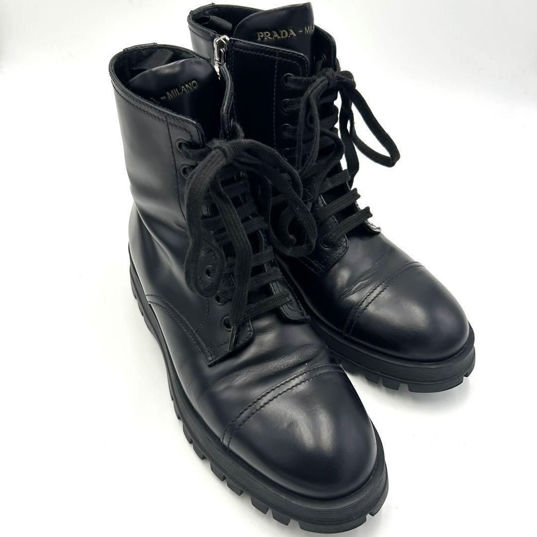 PRADA プラダ ブーツ レザー サイドジップ 23.5cm