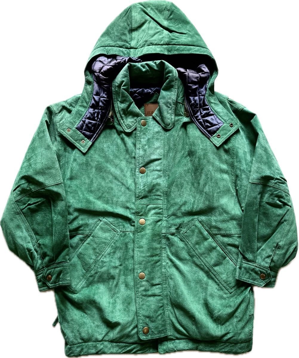 HAI SPORTING GEAR スエードレザーブルゾン イッセイミヤケ レザージャケット ボマージャケット グリーン 緑