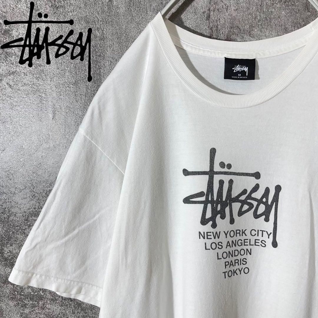 [大人気]　ステューシー　Tシャツ　プリント◎　ストックロゴ　存在感◎　ツアー
