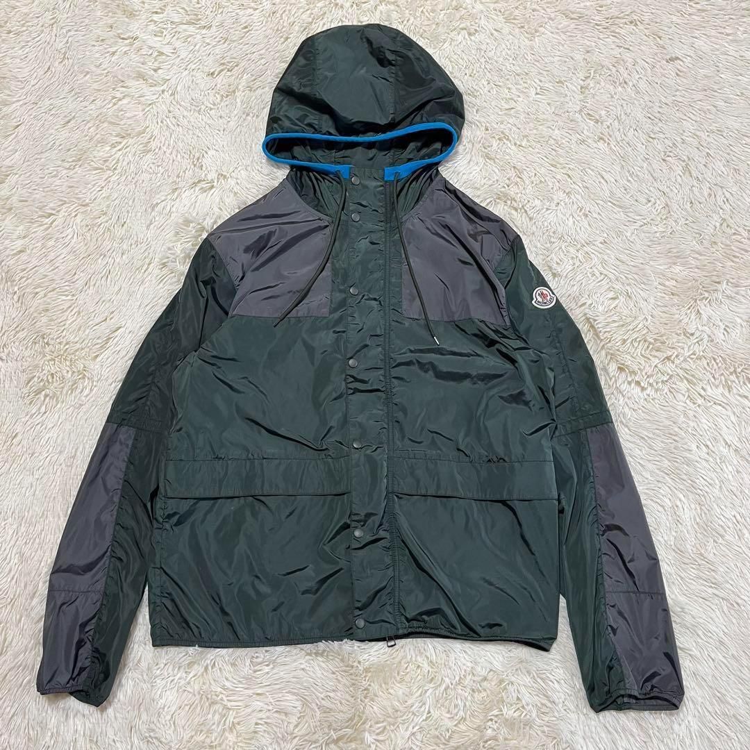 【希少】MONCLER モンクレール ELOI k2 ナイロンジャケット マウンテンジャケット ジップパーカー バックロゴ カーキ グリーン