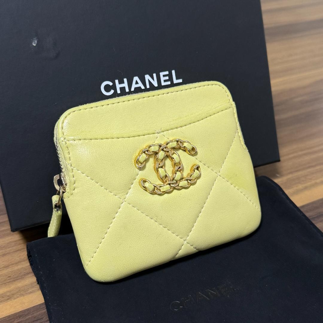 ★美品★シャネル CHANEL 19 ディズヌフ コインケース ミニ財布 マトラッセ ココマーク