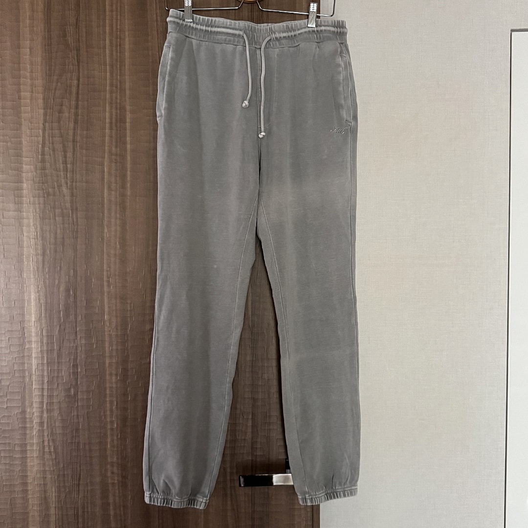 【美品】KITH(キス) ヴィンテージ加工 スウェットパンツ ジョガーパンツ ライトグレーS