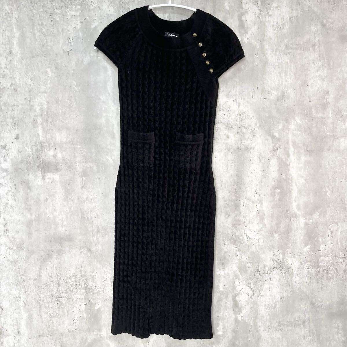 CHANEL CHANEL ニット　ワンピース　ココマーク　ココボタン　36