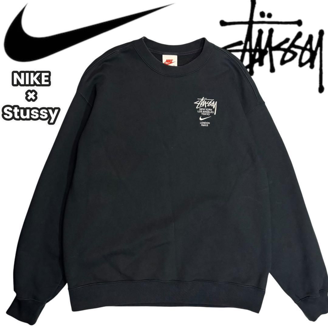 【激レア】NIKE×STUSSY ナイキ　ステューシー　コラボ　トレーナー　メンズ　黒　Mサイズ