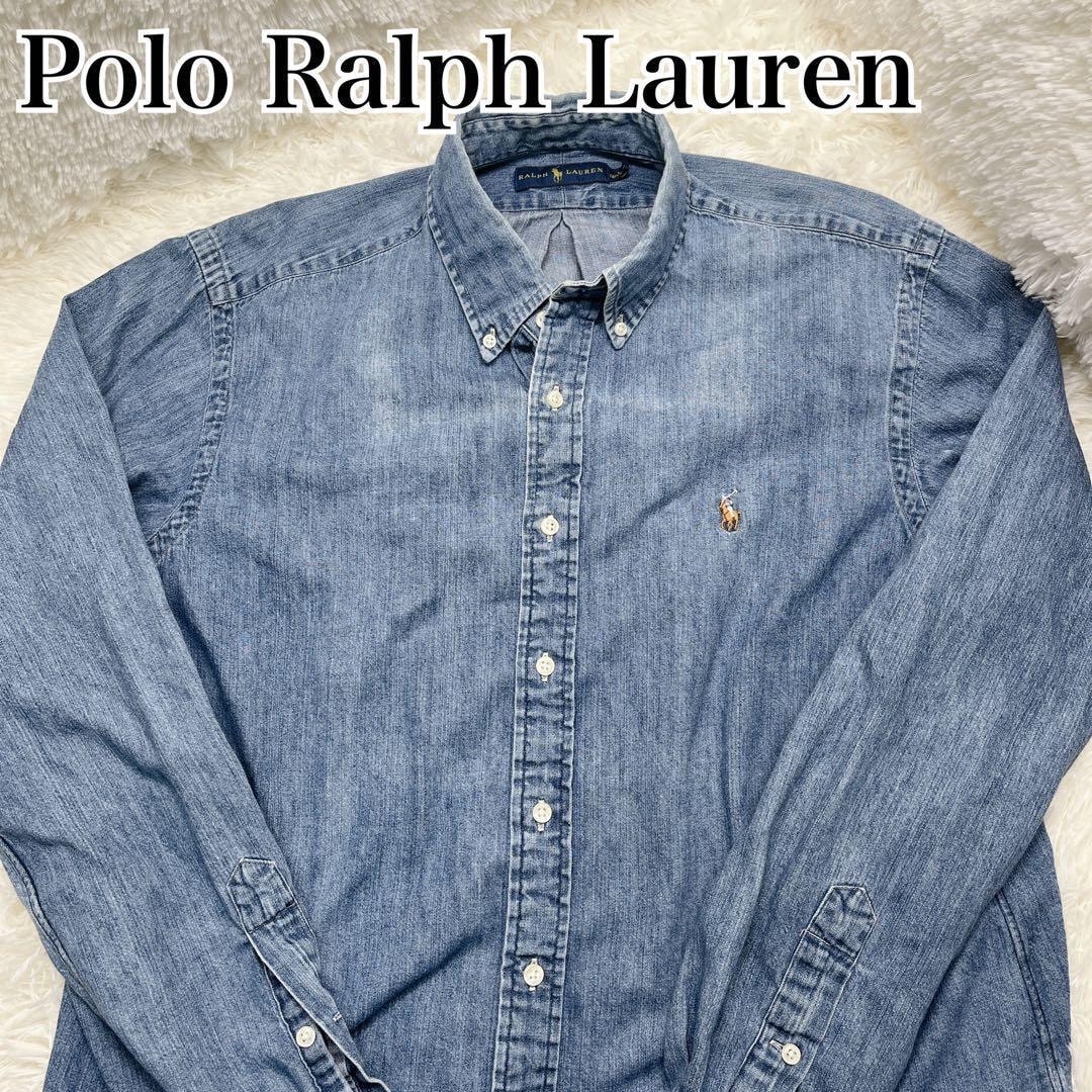 PoloRalphLaurenラルフローレン デニムシャツ シャンブレー L