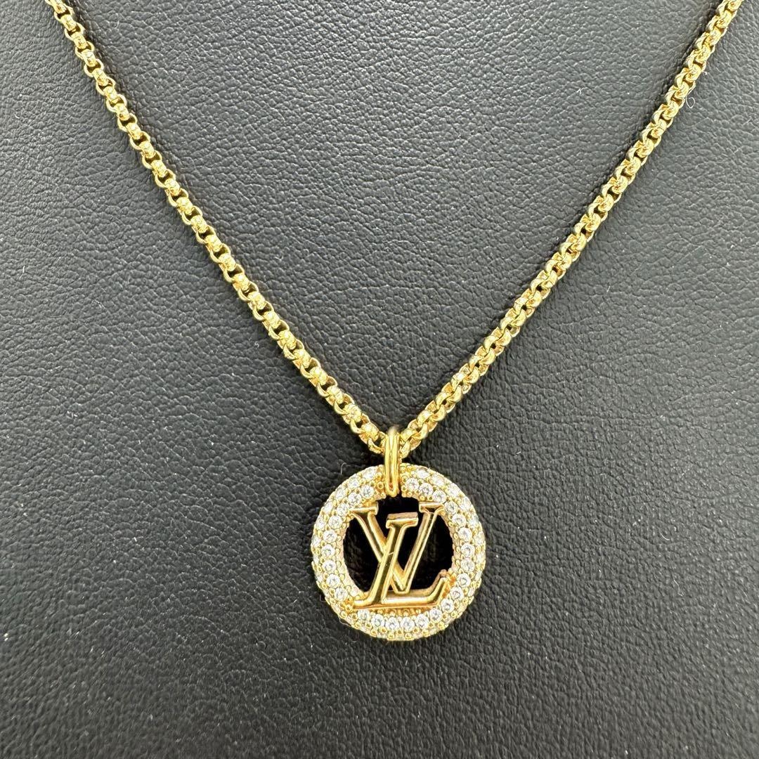 No.355 早い者勝ち☆【美品】LOUISVUITTON ルイヴィトン ネックレス コリエ ルイーズ バイ ナイト M00759 ゴールド レディース レア 希少