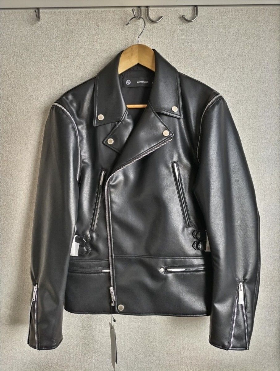 【新品】 GU×UNDERCOVER 2WAYライダースジャケット Sサイズ ブラック 黒 ダブル レザータッチ ジーユー アンダーカバー