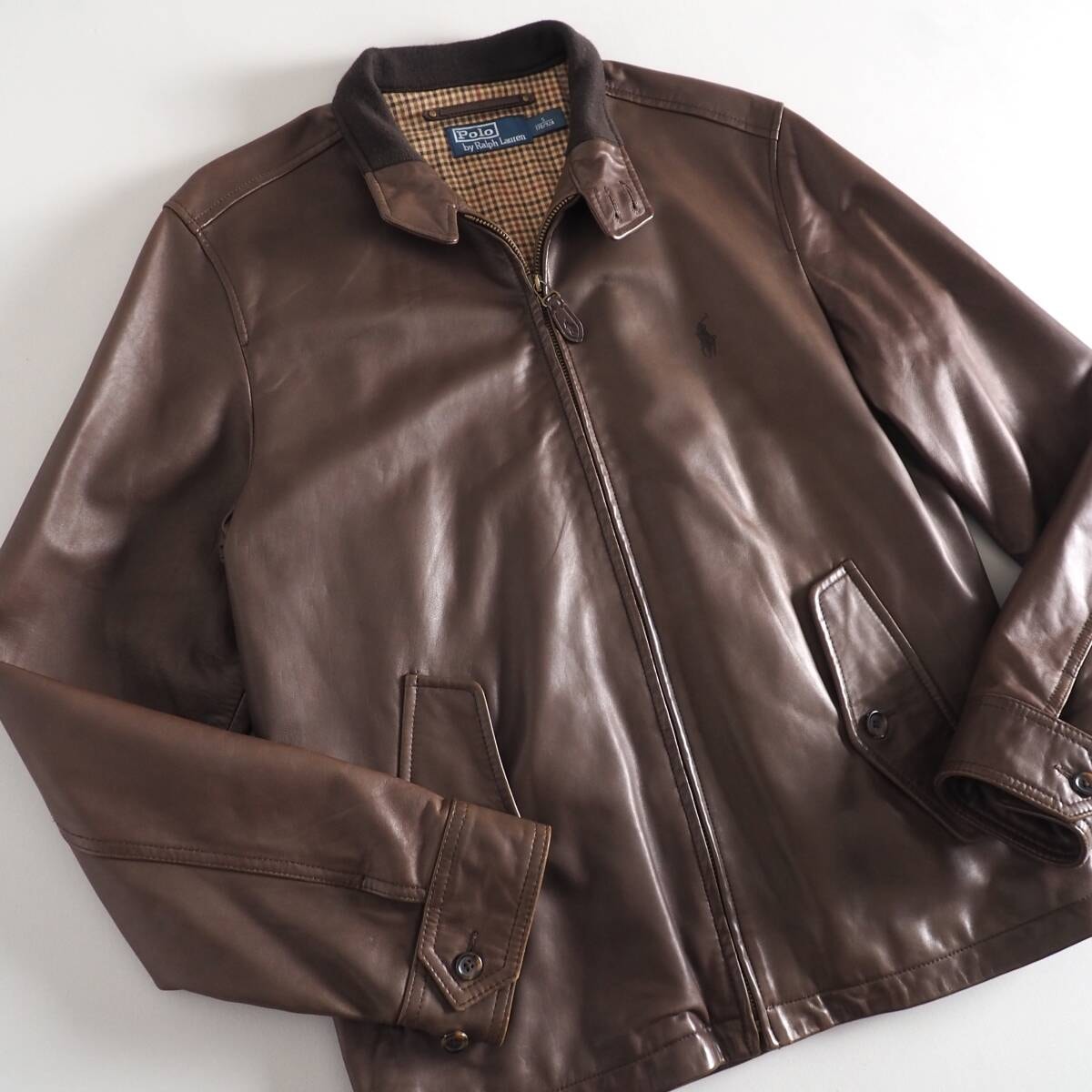 目立った傷や汚れなし】ラルフローレン Ralph Lauren 本革 レザー