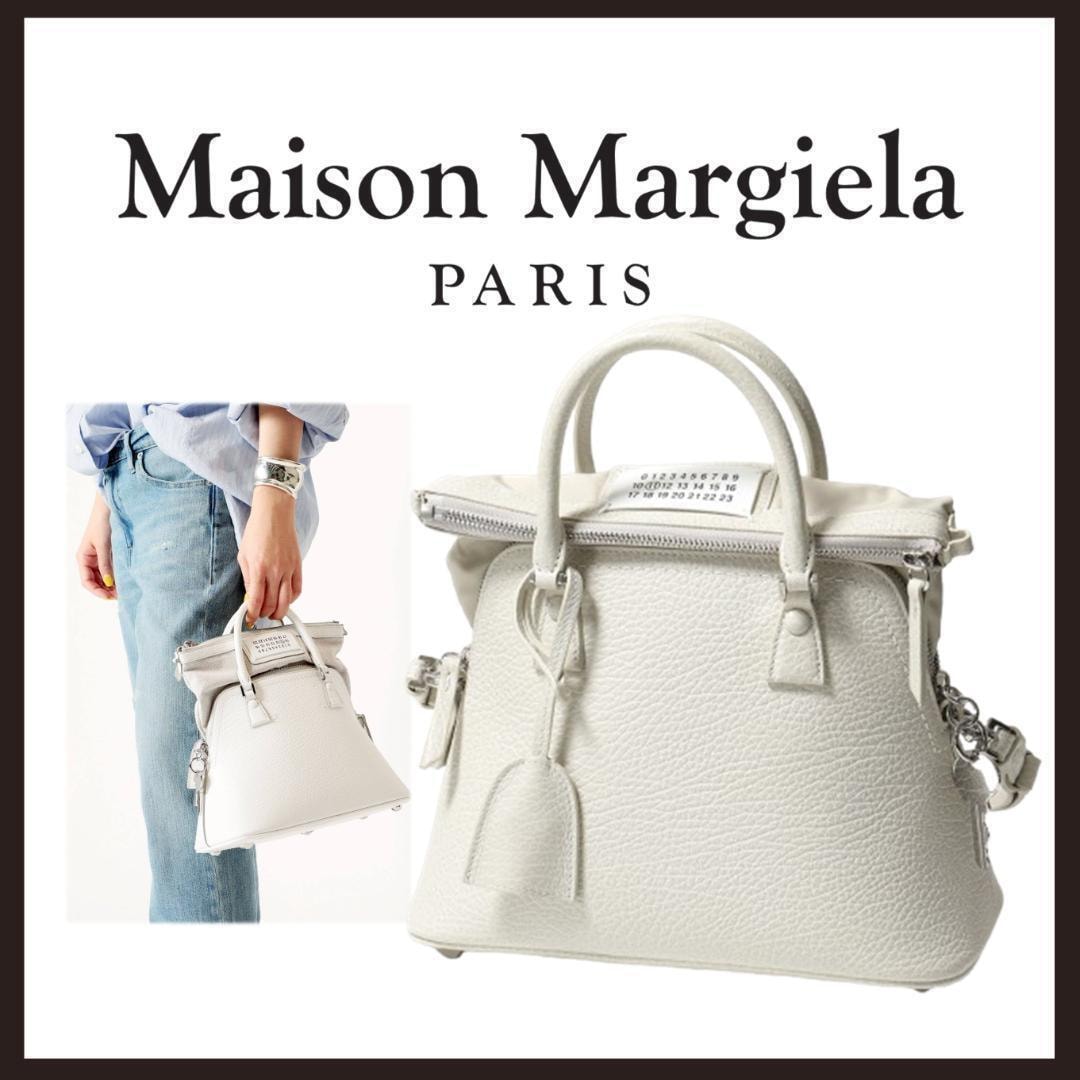 ○★新品 未使用 MAISON MARGIELA 5ACミニショルダー 2WAY ホワイト（メゾンマルジェラ）○●
