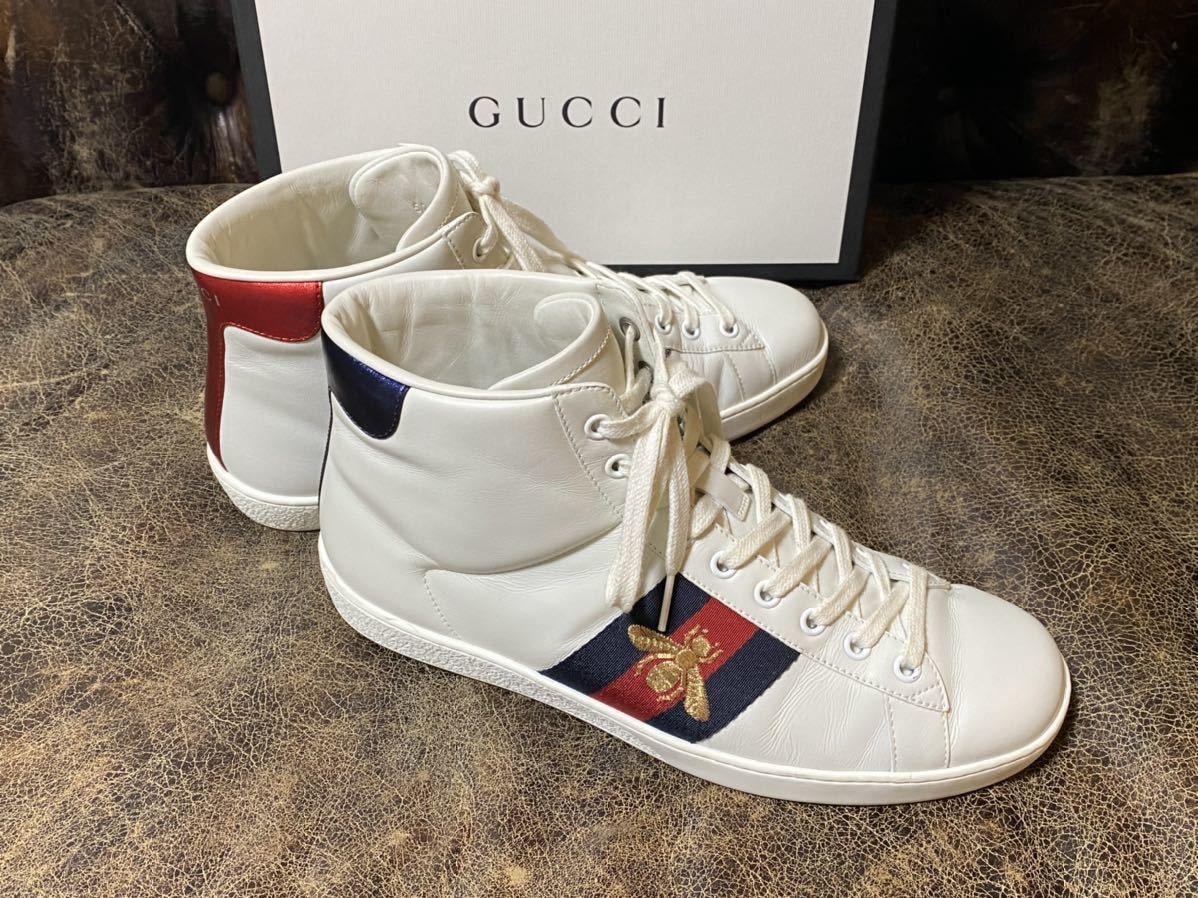 極美品 Gucci グッチ ハイカットスニーカー Www Sbsheriff Org