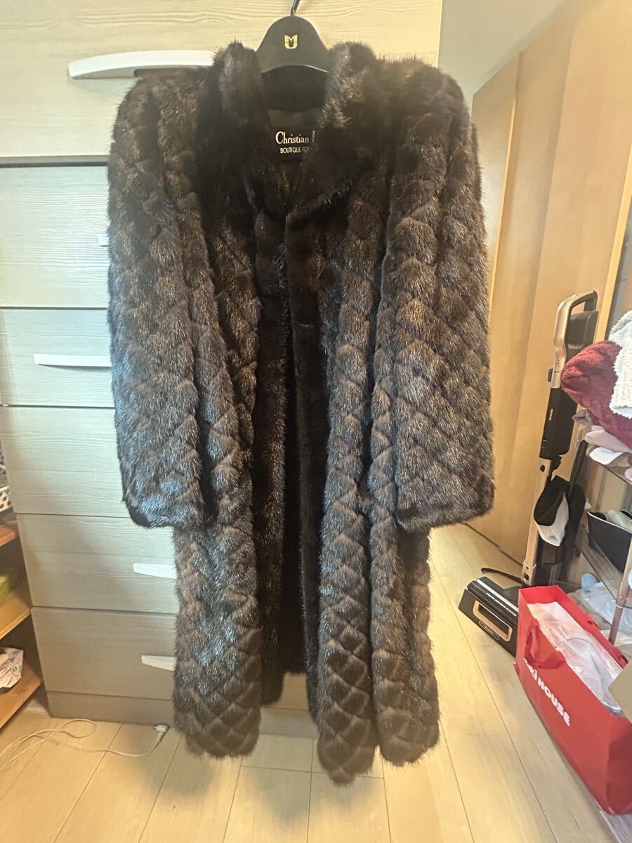 Christian Dior 毛皮 コート ブラウン ディオール 美品
