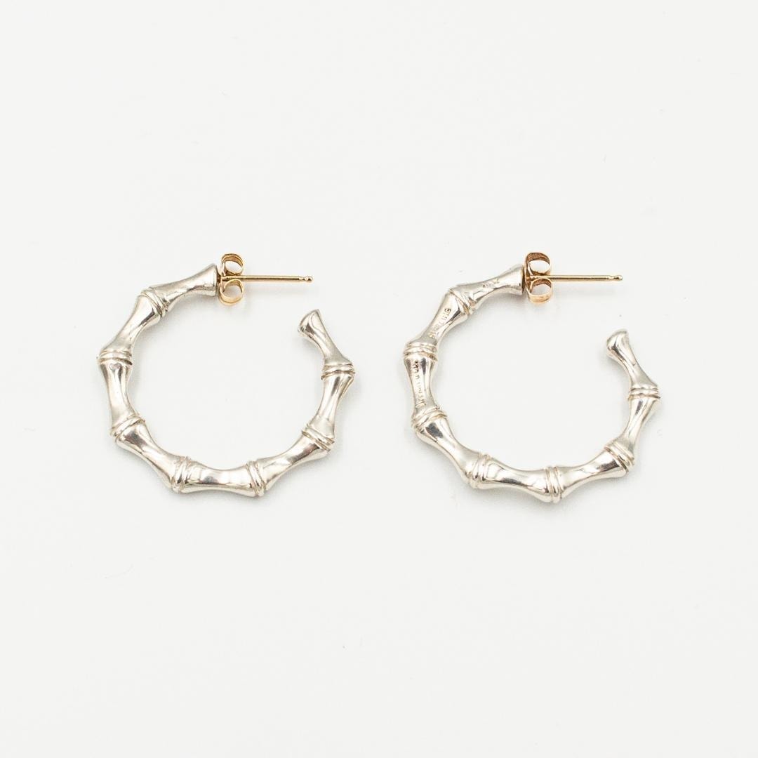 ヴィンテージ ティファニー バンブー ピアス シルバー 14K コンビ