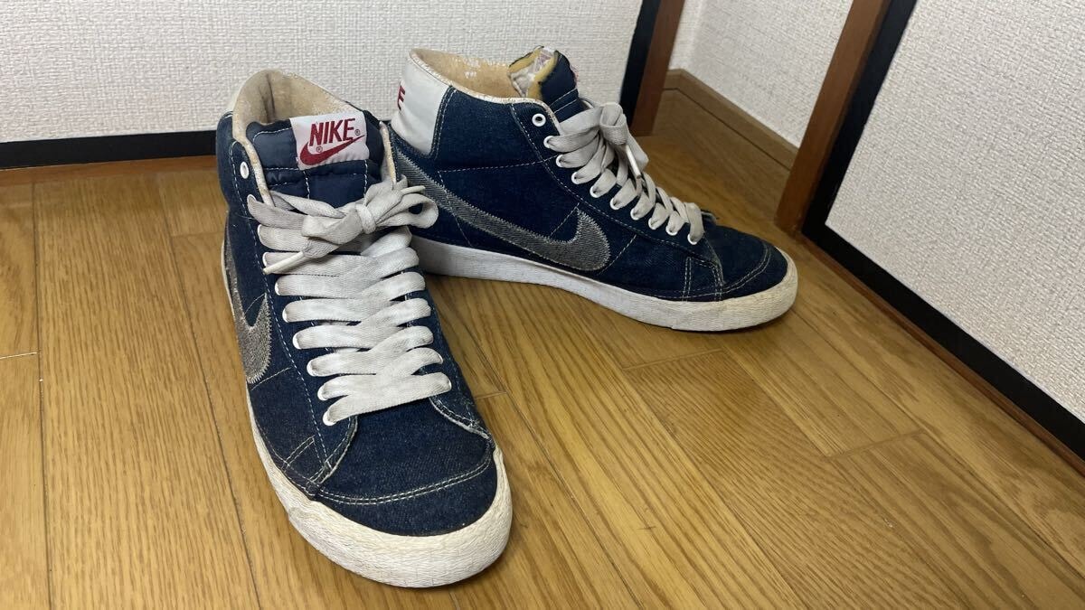 NIKE BLAZER MID CANVAS 305556-441 デニム インディゴ 27cmナイキ ブレーザー ミッド キャンバス