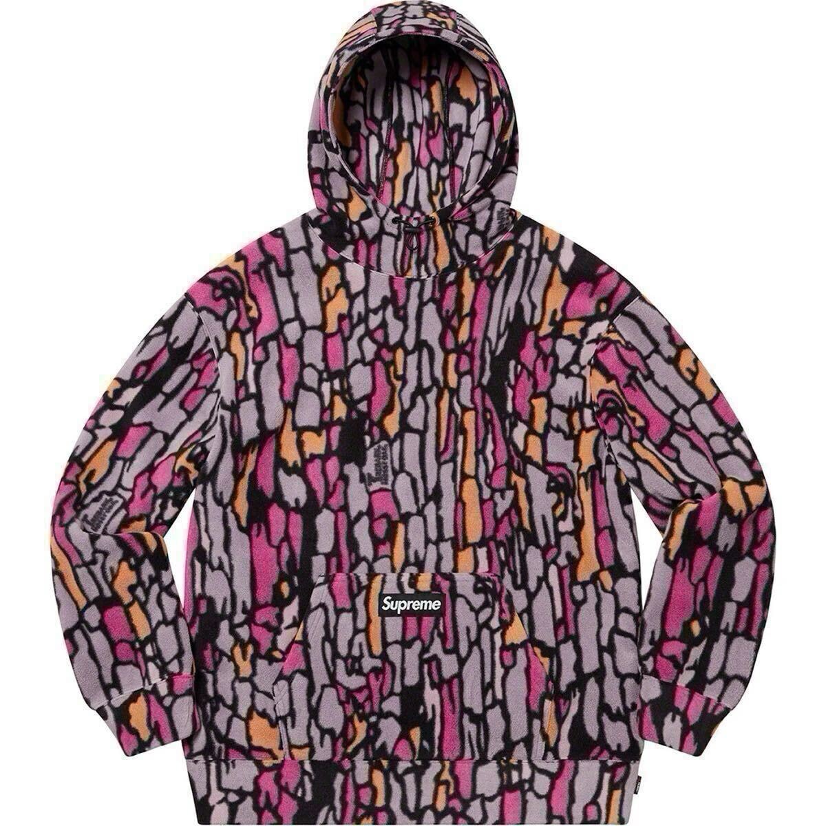 新品未使用 シュプリーム パーカー カモ フリース supreme Polartec Hooded Sweatshirt Purple Treebark Camo Small S AW 25 20 FW