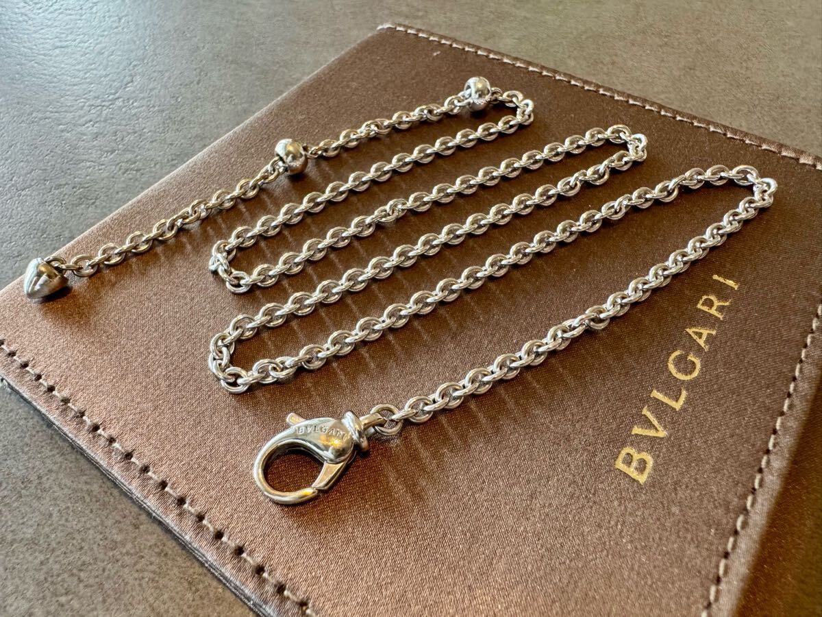 BVLGARI 50cm カテーネ チェーン ネックレス K18WG ブルガリ