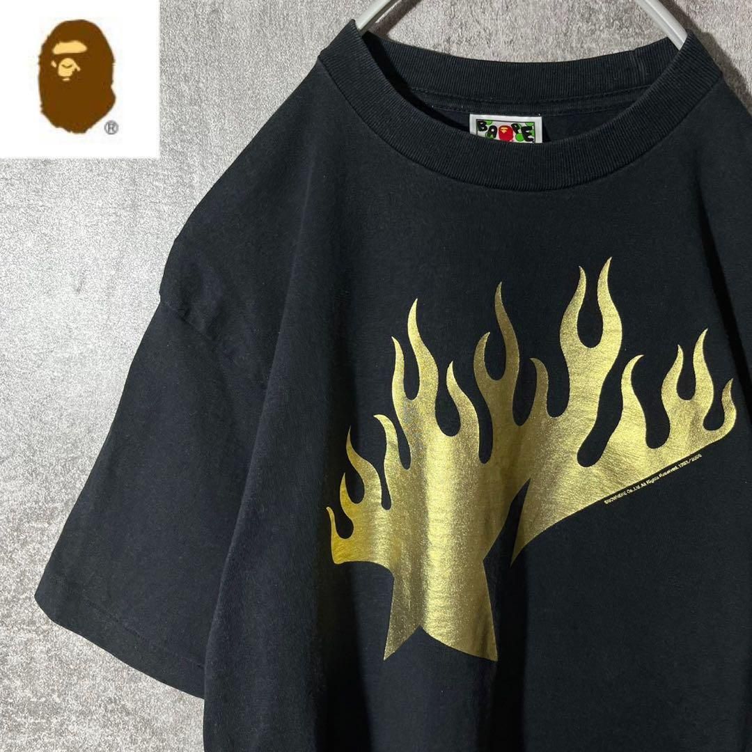 [大人気] アベイシングエイプ　Tシャツ　ベイプスター　ゴールド　存在感◎