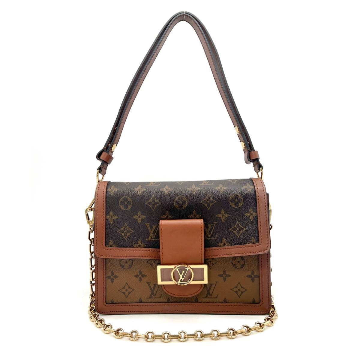 LOUIS VITTON ルイヴィトン ドーフィーヌMM モノグラム リバース　ショルダーバッグ　M45958 RFID ブラウン　レディース　　ヴィトン　2way