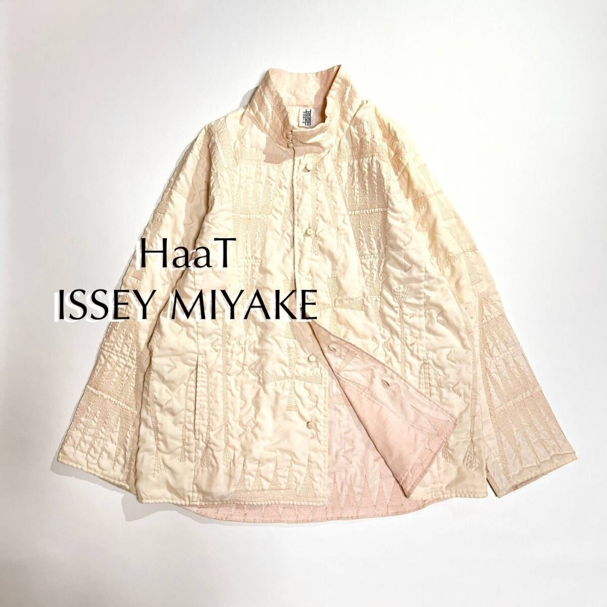 目立った傷や汚れなし】cj85 希少 HaaT ISSEY MIYAKE 刺し子 刺繍 総柄