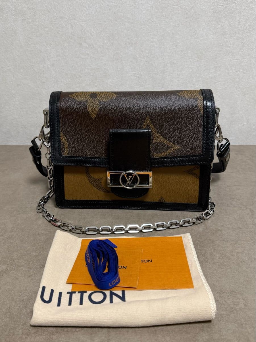 LOUIS VUITTON ルイヴィトン モノグラムジャイアント リバース ドーフィーヌ MM 2WAY ブラウン M44599 レディース モノグラムキャンバス 