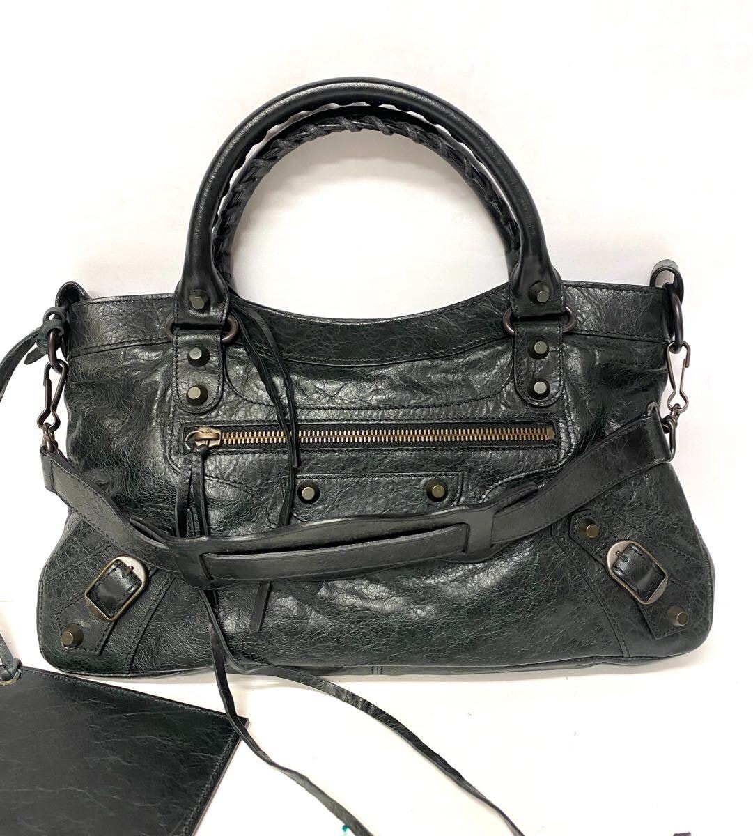 新同品・極美品　BALENCIAGA バレンシアガ 103208　2way ザ・ファースト ハンド ショルダー バッグ ブラック ユニセックス