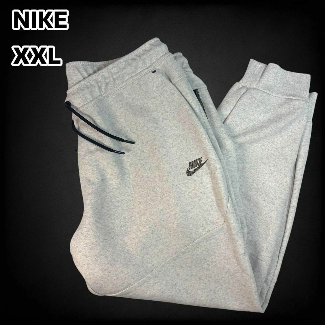 【希少】NIKE テックフリース ジョガーパンツ 2XL ホワイト/ヘザー