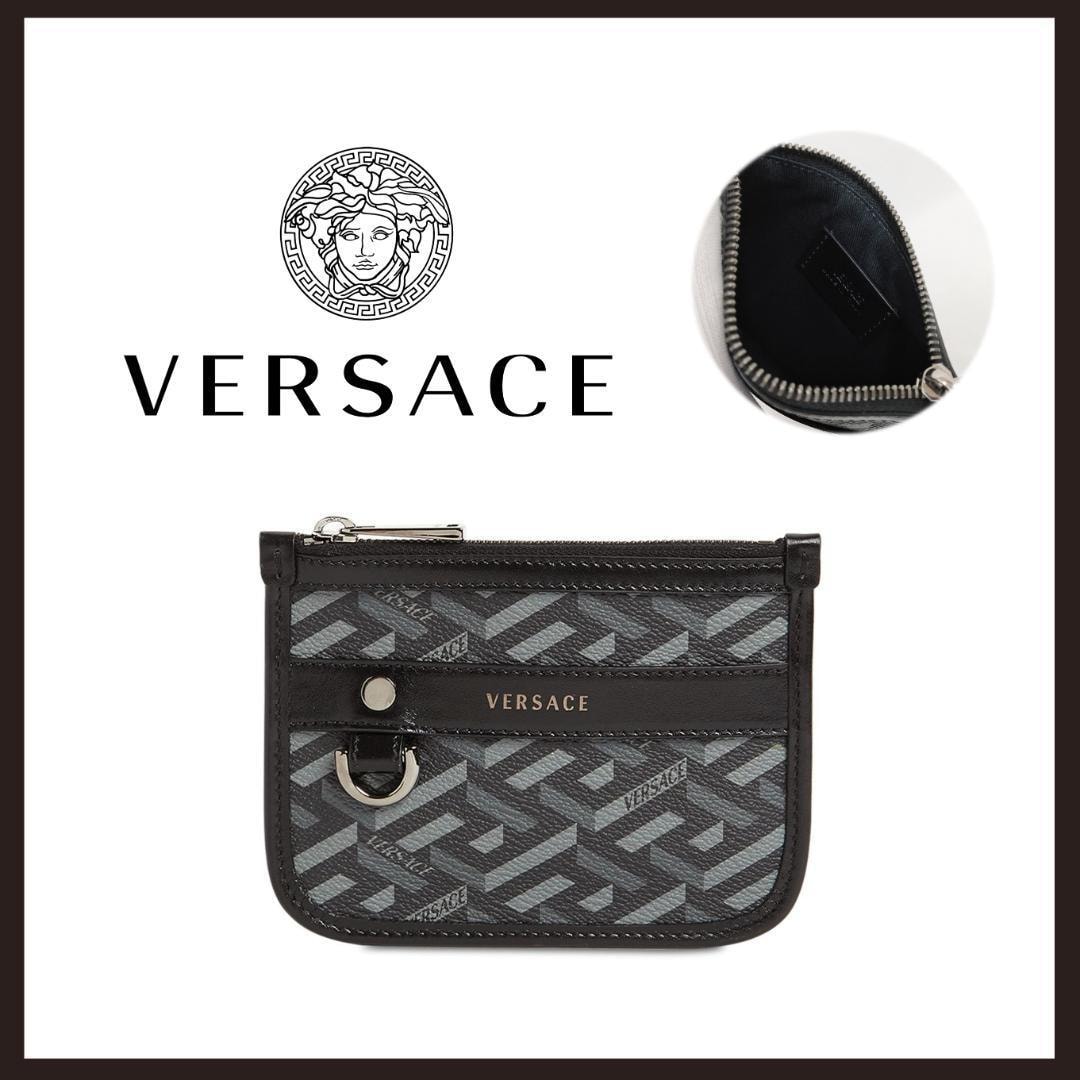 ○★新品 未使用 VERSACE ラ グレカ シグネチャー モジュラーポーチ ブラック（ヴェルサーチェ）○●