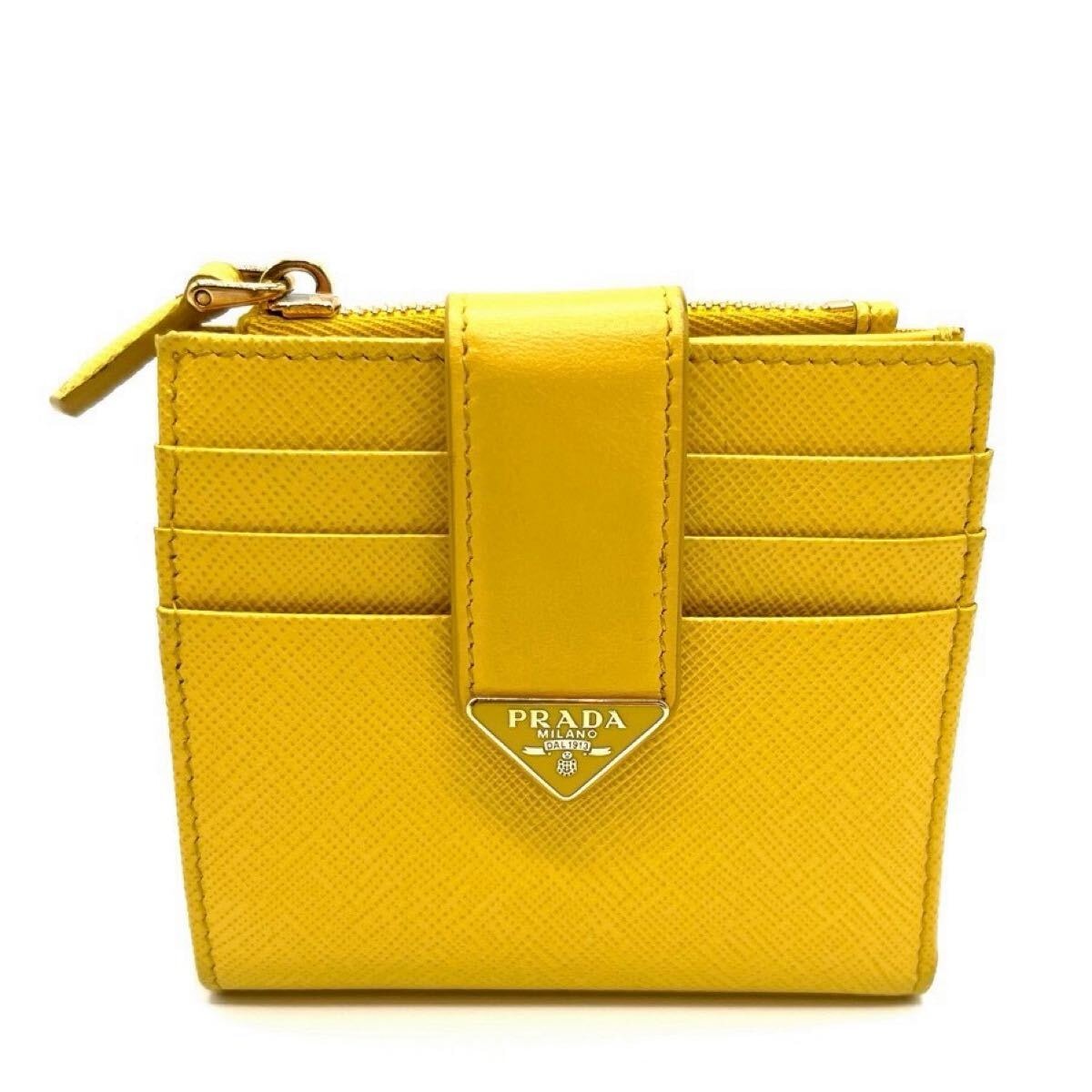 C (やや傷や汚れあり)】PRADA プラダ サフィアーノ レザー