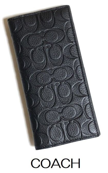 特価！ 人気 COACH コーチ メンズ シグネチャー レザー 長財布 ブラック C1277 新品本物