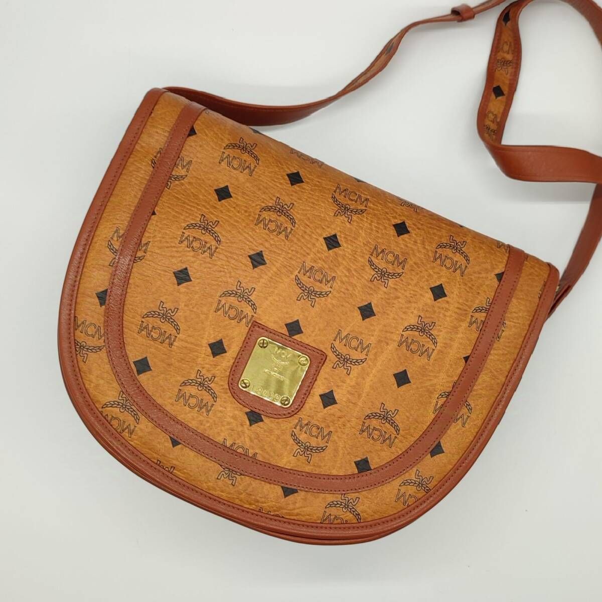 【極美品】希少　MCM　エムシーエム　フルフラップ　ショルダーバッグ　ヴィンテージ