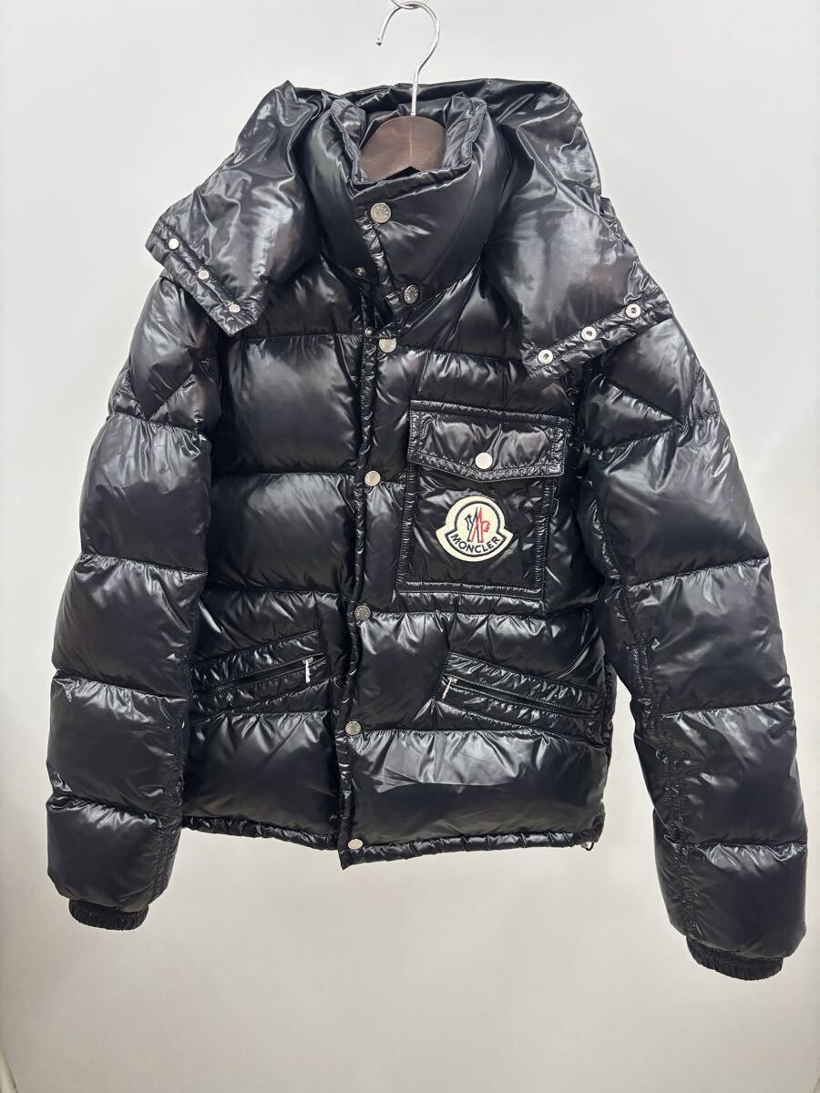 廃盤 MONCLER K2 モンクレール ダウンジャケット 黒 ブラック 1 M モンクレール デカロゴ スープリームス