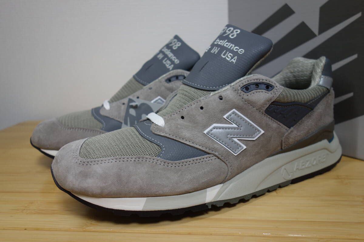 定価4万円 未使用 New Balance U998 GR 29cm 灰 USA 576 990 991 992 993 996 997 998 1300 1400 1500 UK NV GY v1 v2 v3 v4 v5 v6 限定