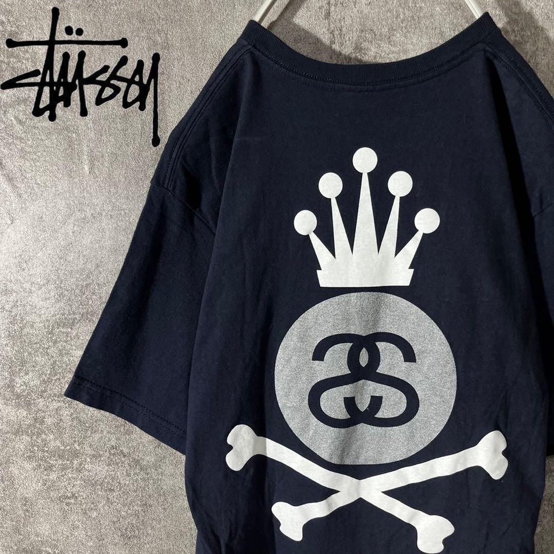 [大人気]　ステューシー　Tシャツ　プリント◎　SSリンク　クラウン　存在感◎