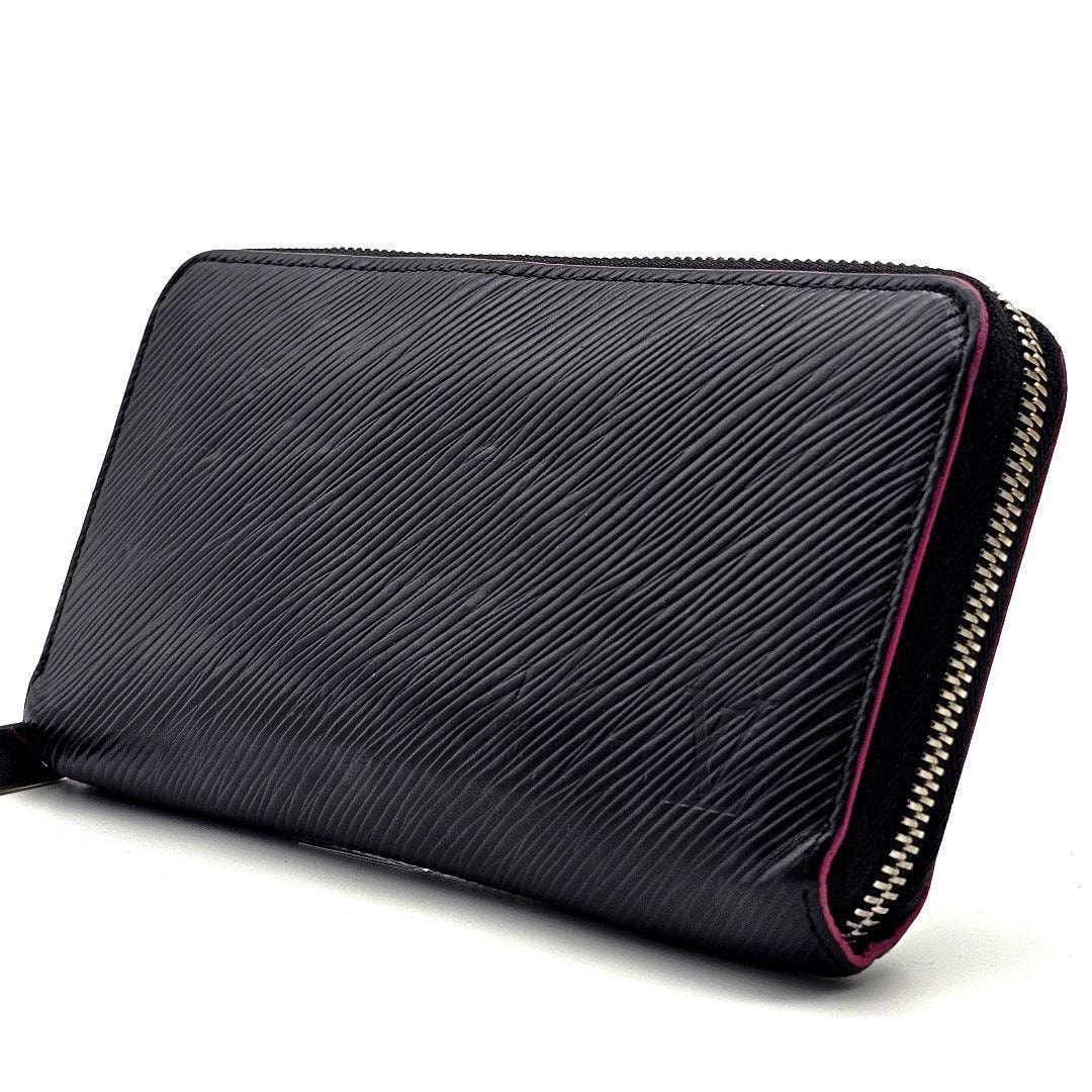 ルイヴィトン　ジッピーウォレット　エピ　長財布　ホットピンク　ノワール　黒　ブラック　A123