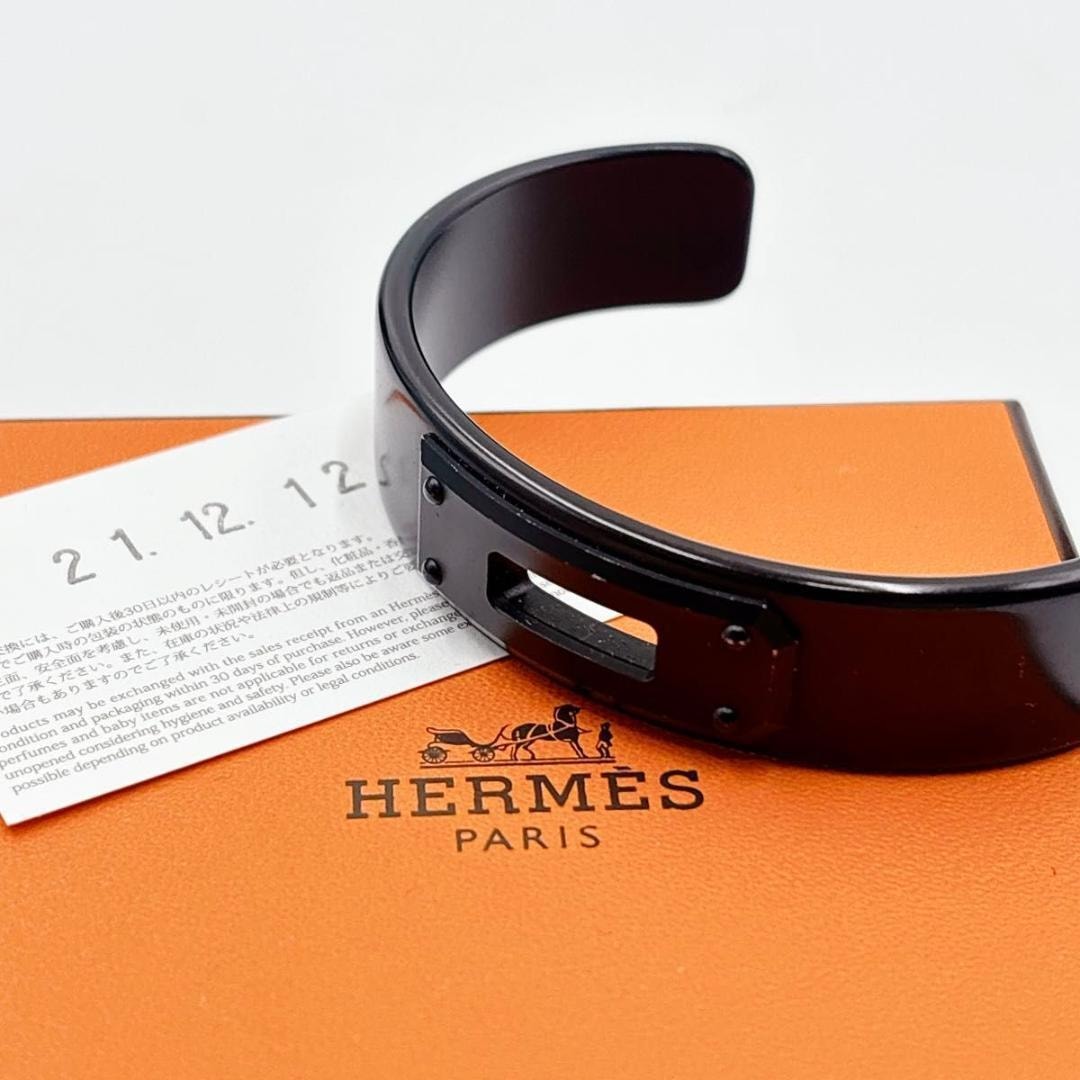 エルメス HERMES ケリー ブレスレット バングル ソーブラック