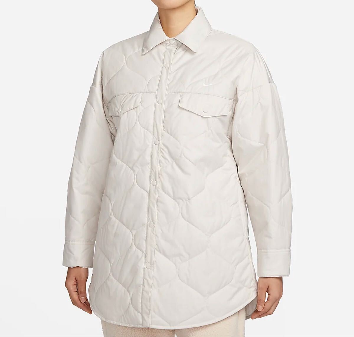 NIKE ウィメンズ キルテッド トレンチ ジャケット ライトオールウッドブラウン セイル XL ナイキ NSW FB8733-104 キルトジャケット