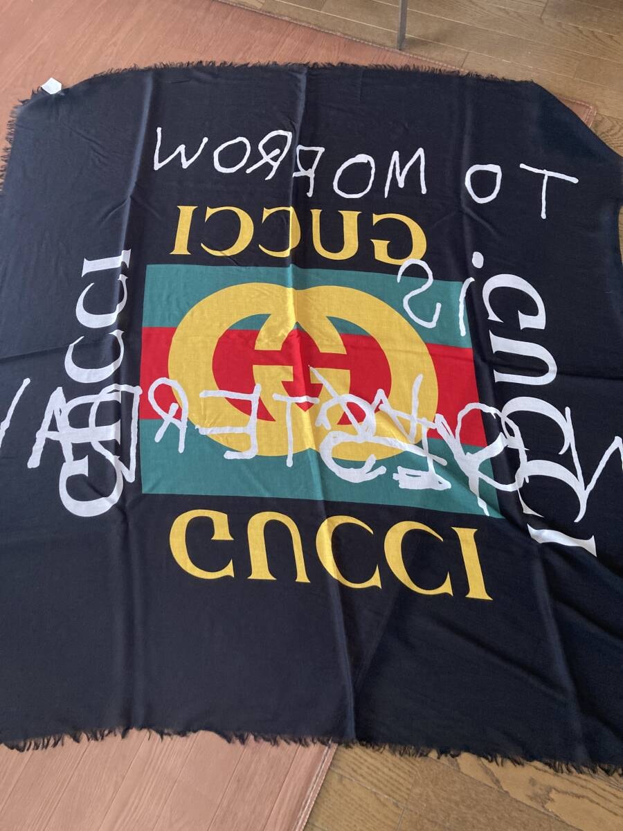 超美品 GUCCI グッチ ココキャピタン 大判ストール クリーニング済