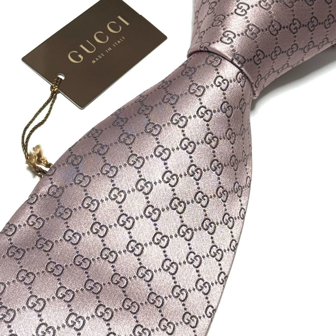 新品・未使用(ワケあり)】GUCCI マイクロ gg 総柄 艶あり ピンク