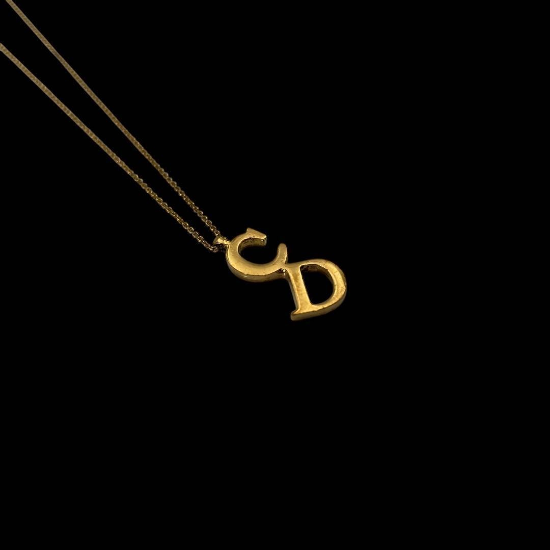 クリスチャンディオール CDロゴ ネックレス ゴールド