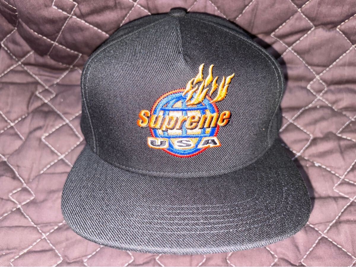 Supreme Fire 5 Panel Cap シュプリーム ファイヤー 5パネル キャップ スナップバック　Made In USA 2017FW 新品未使用品