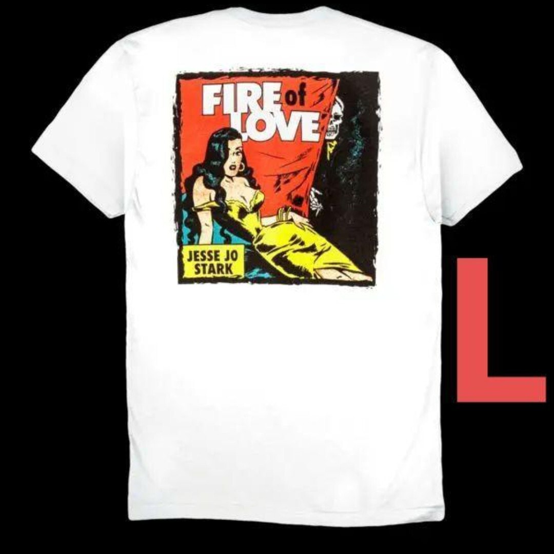 h*e様 JESSE JO STARK　FIRE of LOVE　Tシャツ　白 新品・未使用(ワケあり)】JESSE JO STARK FIRE of LOVE Tシャツ